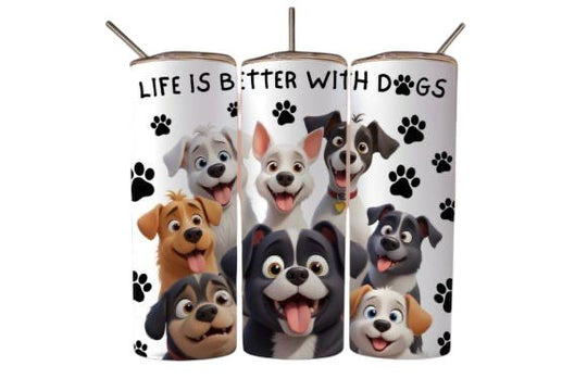 Thermobecher - Hunde - Life is better ...