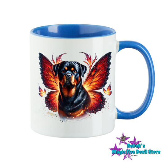 Tasse - Rottweiler mit Flügel