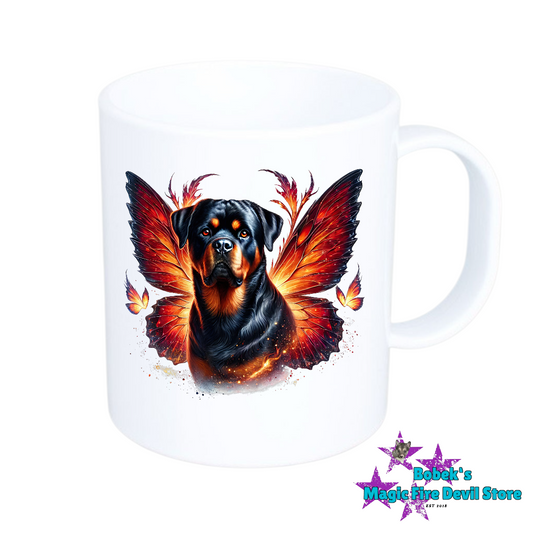 Tasse - Rottweiler mit Flügel