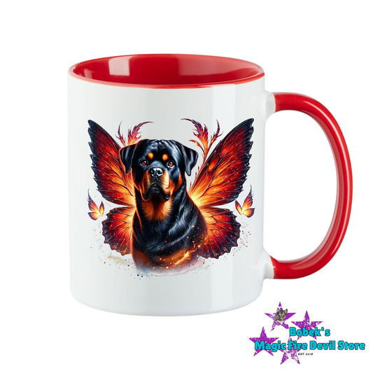Tasse - Rottweiler mit Flügel