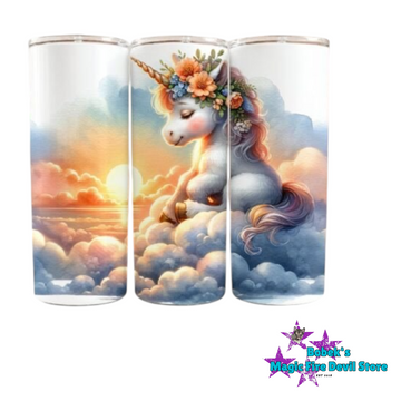 Thermobecher - Einhorn - Wolken